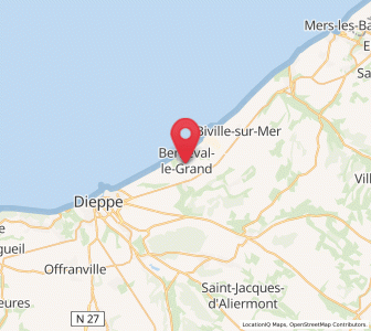 Map of Berneval-le-Grand, Normandy