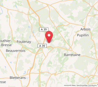 Map of Bersaillin, Bourgogne-Franche-Comté
