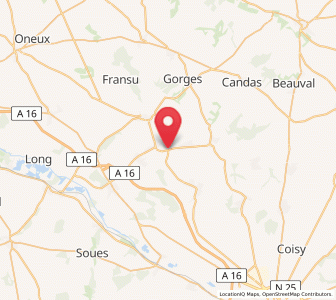 Map of Berteaucourt-les-Dames, Hauts-de-France