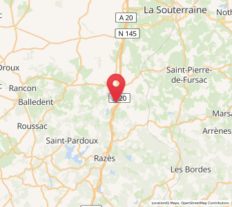 Map of Bessines-sur-Gartempe, Nouvelle-Aquitaine