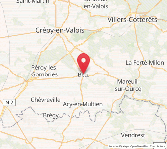 Map of Betz, Hauts-de-France