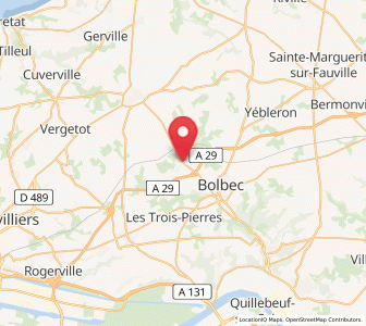 Map of Beuzeville-la-Grenier, Normandy