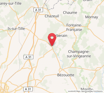 Map of Bèze, Bourgogne-Franche-Comté