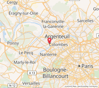 Map of Bezons, Île-de-France