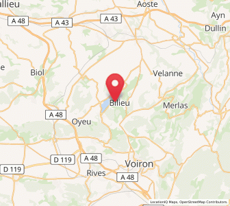 Map of Bilieu, Auvergne-Rhône-Alpes