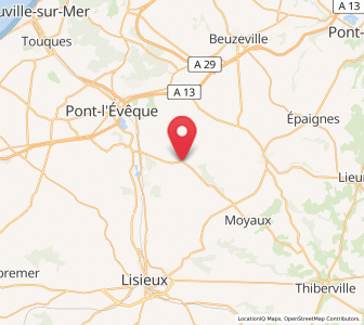 Map of Blangy-le-Château, Normandy