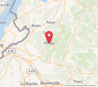 Map of Boëge, Auvergne-Rhône-Alpes