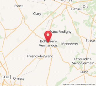 Map of Bohain-en-Vermandois, Hauts-de-France