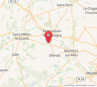 Map of Boisgervilly, Brittany