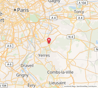 Map of Boissy-Saint-Léger, Île-de-France