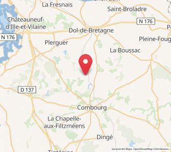 Map of Bonnemain, Brittany