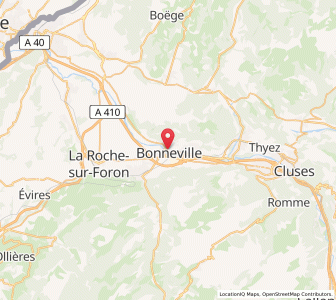 Map of Bonneville, Auvergne-Rhône-Alpes