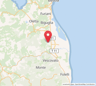 Map of Borgo, Corsica