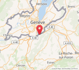 Map of Bossey, Auvergne-Rhône-Alpes