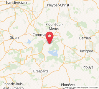 Map of Botmeur, Brittany