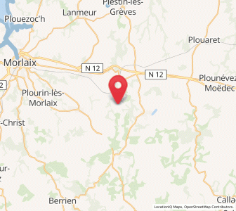 Map of Botsorhel, Brittany