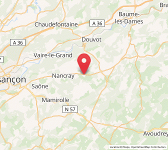 Map of Bouclans, Bourgogne-Franche-Comté