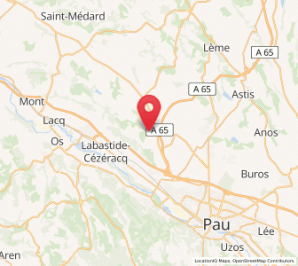 Map of Bougarber, Nouvelle-Aquitaine