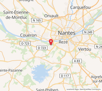 Map of Bouguenais, Pays de la Loire