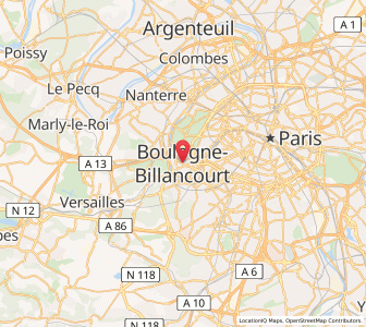 Map of Boulogne-Billancourt, Île-de-France