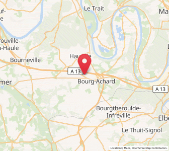 Map of Bouquetot, Normandy