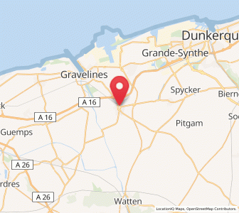 Map of Bourbourg, Hauts-de-France