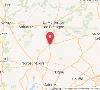 Map of Bourg de Joué-sur-Erdre, Pays de la Loire