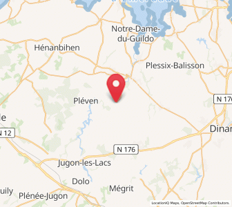Map of Bourseul, Brittany