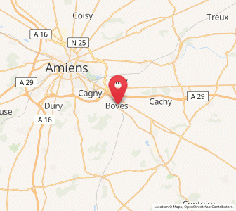Map of Boves, Hauts-de-France