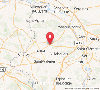 Map of Brannay, Bourgogne-Franche-Comté