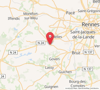 Map of Bréal-sous-Montfort, Brittany