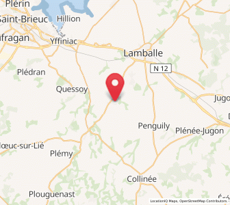 Map of Bréhand, Brittany