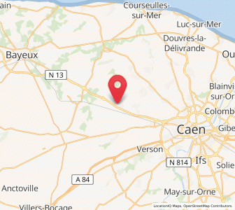 Map of Bretteville-l'Orgueilleuse, Normandy