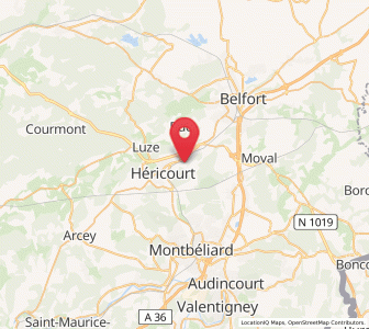Map of Brevilliers, Bourgogne-Franche-Comté