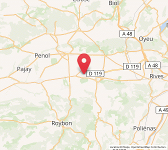 Map of Brézins, Auvergne-Rhône-Alpes