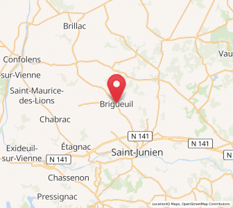 Map of Brigueuil, Nouvelle-Aquitaine