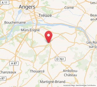 Map of Brissac-Quincé, Pays de la Loire