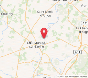 Map of Brissarthe, Pays de la Loire