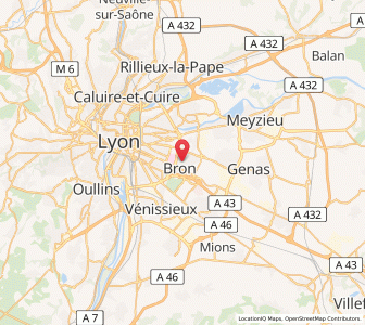 Map of Bron, Auvergne-Rhône-Alpes
