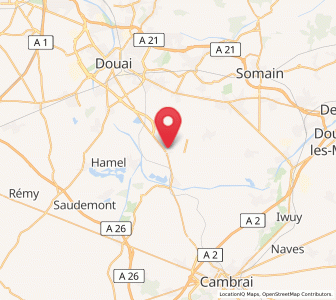 Map of Bugnicourt, Hauts-de-France