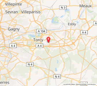 Map of Bussy-Saint-Georges, Île-de-France