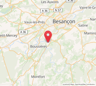 Map of Busy, Bourgogne-Franche-Comté