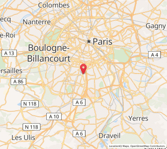 Map of Cachan, Île-de-France