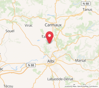 Map of Cagnac-les-Mines, Occitanie