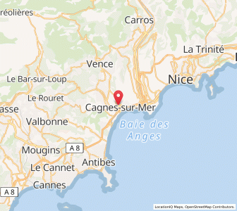 Map of Cagnes-sur-Mer, Provence-Alpes-Côte d'Azur