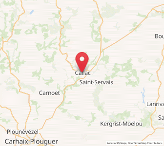 Map of Callac, Brittany