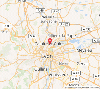 Map of Caluire-et-Cuire, Auvergne-Rhône-Alpes