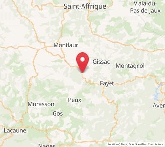 Map of Camarès, Occitanie