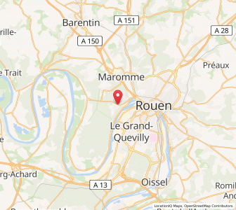 Map of Canteleu, Normandy