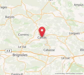 Map of Carcès, Provence-Alpes-Côte d'Azur